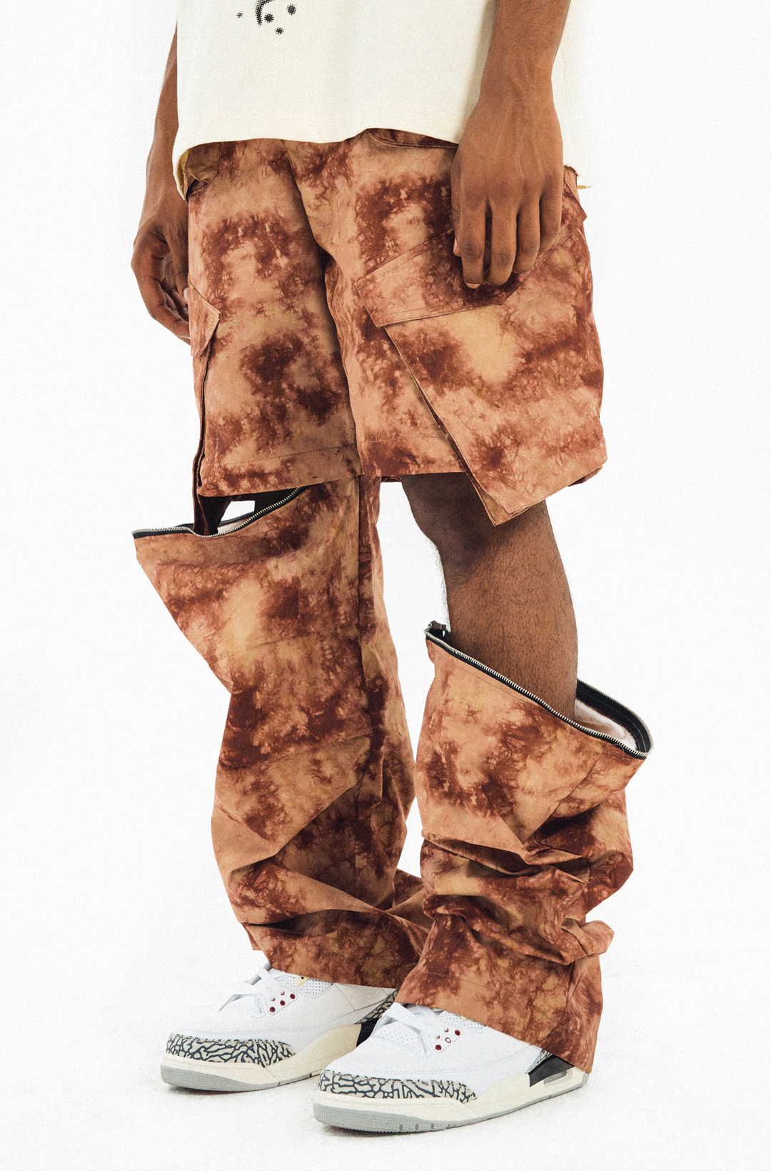 ANTIDOTE Tie-Dye Detachable Pants