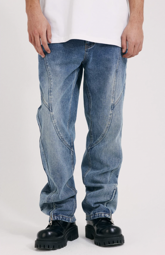 ANTIDOTE Washed Deconstruction Jeans