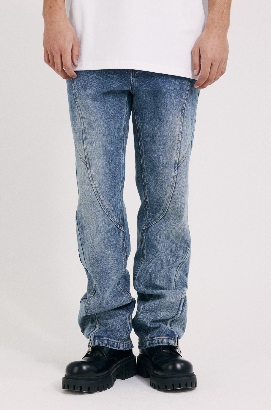 ANTIDOTE Washed Deconstruction Jeans