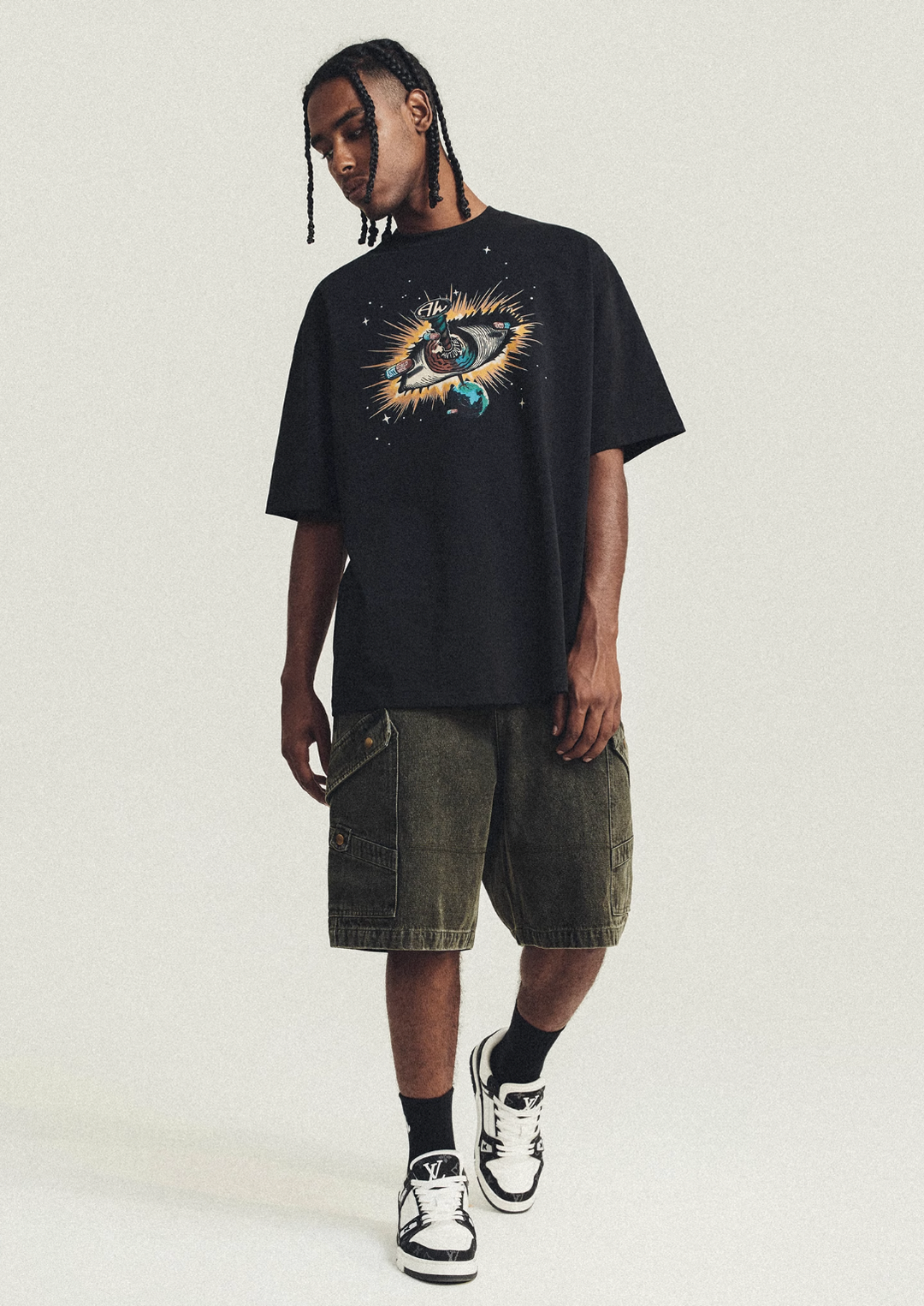 ANTIDOTE Washed Denim Multi Pocket Shorts