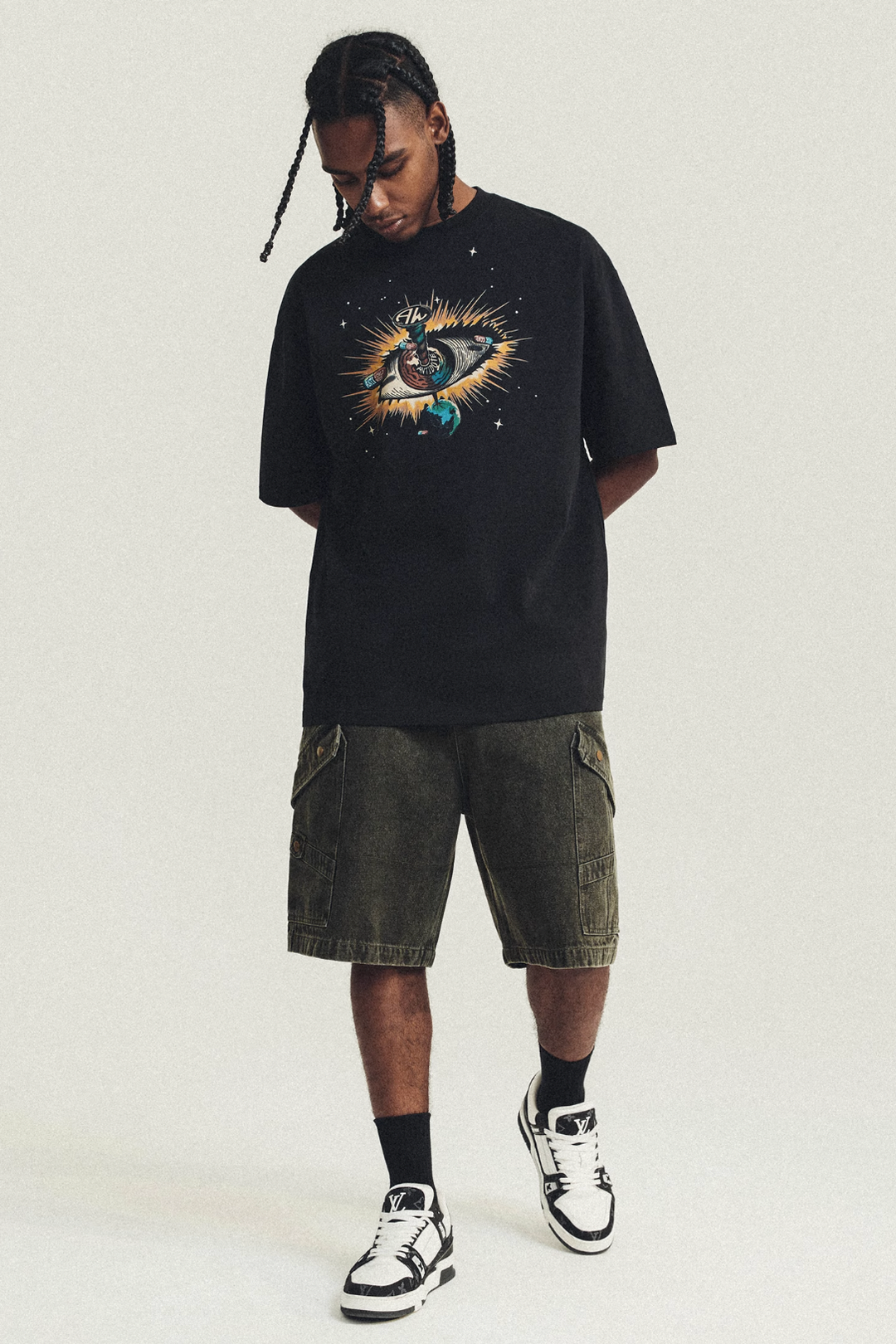 ANTIDOTE Washed Denim Multi Pocket Shorts