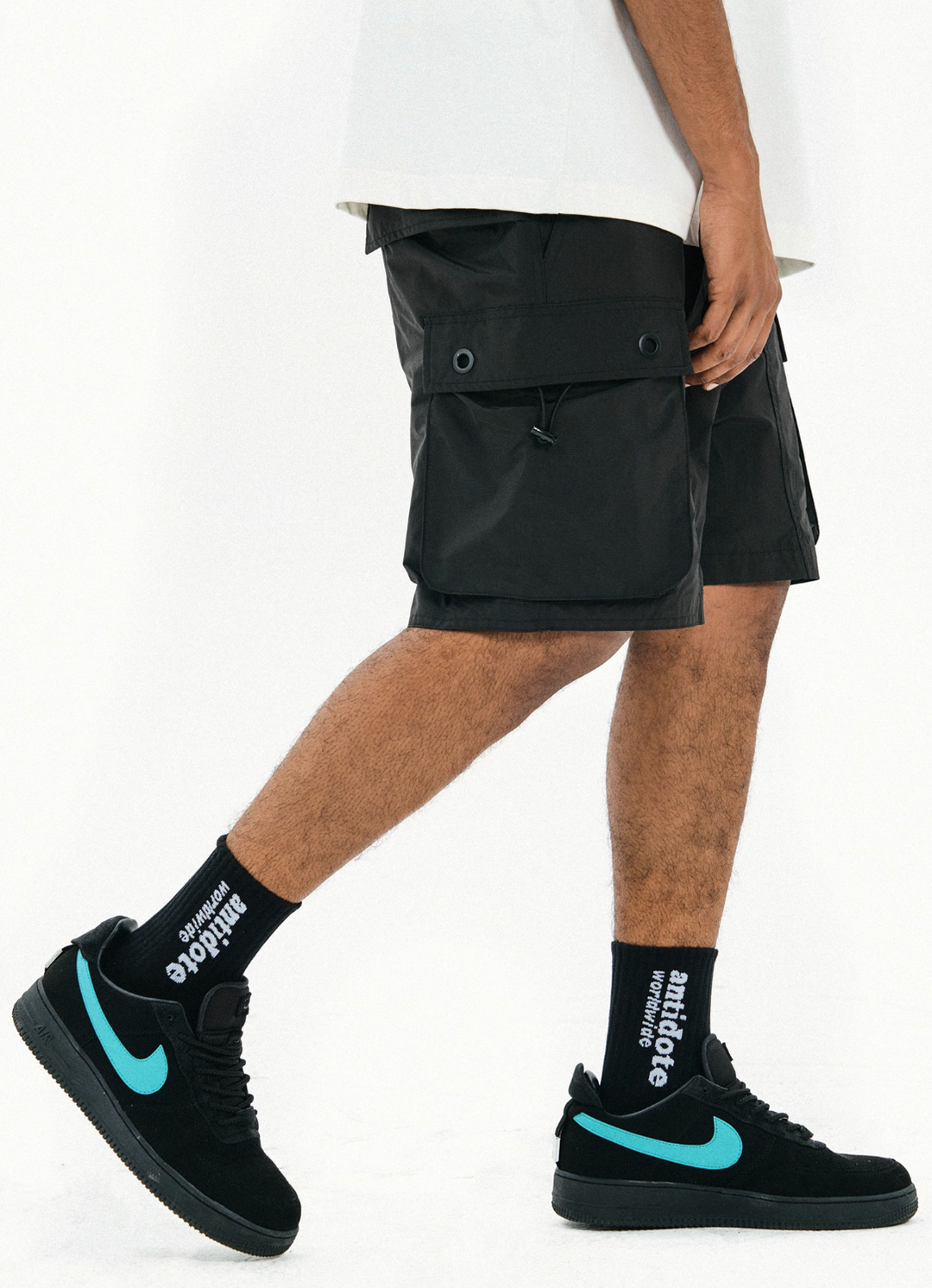 ANTIDOTE Pocket Structured Nylon Work Shorts