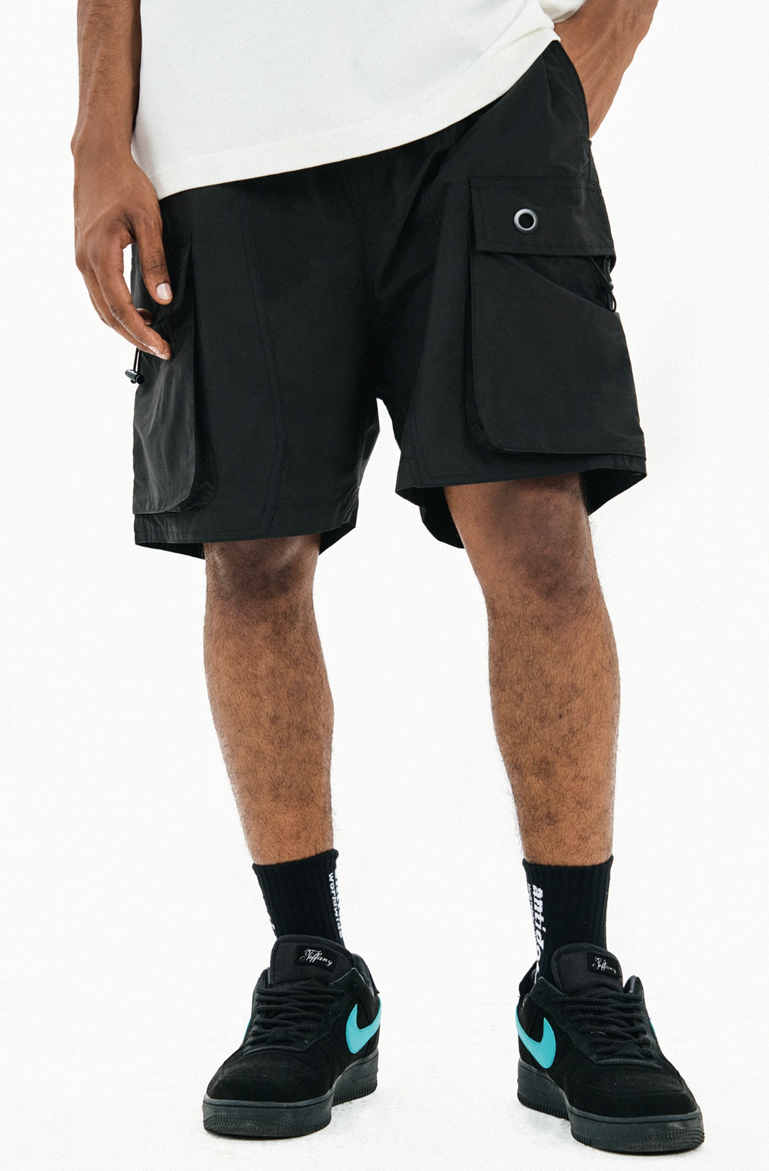 ANTIDOTE Pocket Structured Nylon Work Shorts