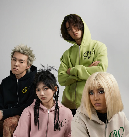 ANTIDOTE Embroidered Basic Zipper Hoodie