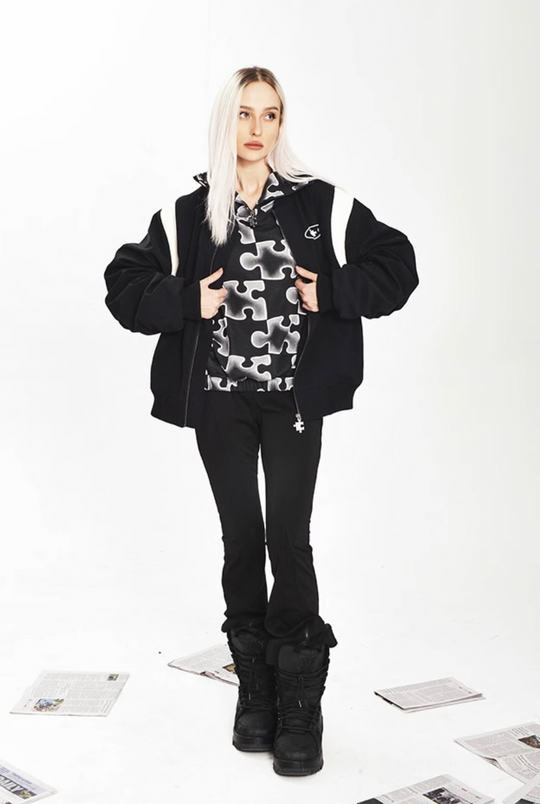 YADcrew 3D Embroidery Air Force Jacket