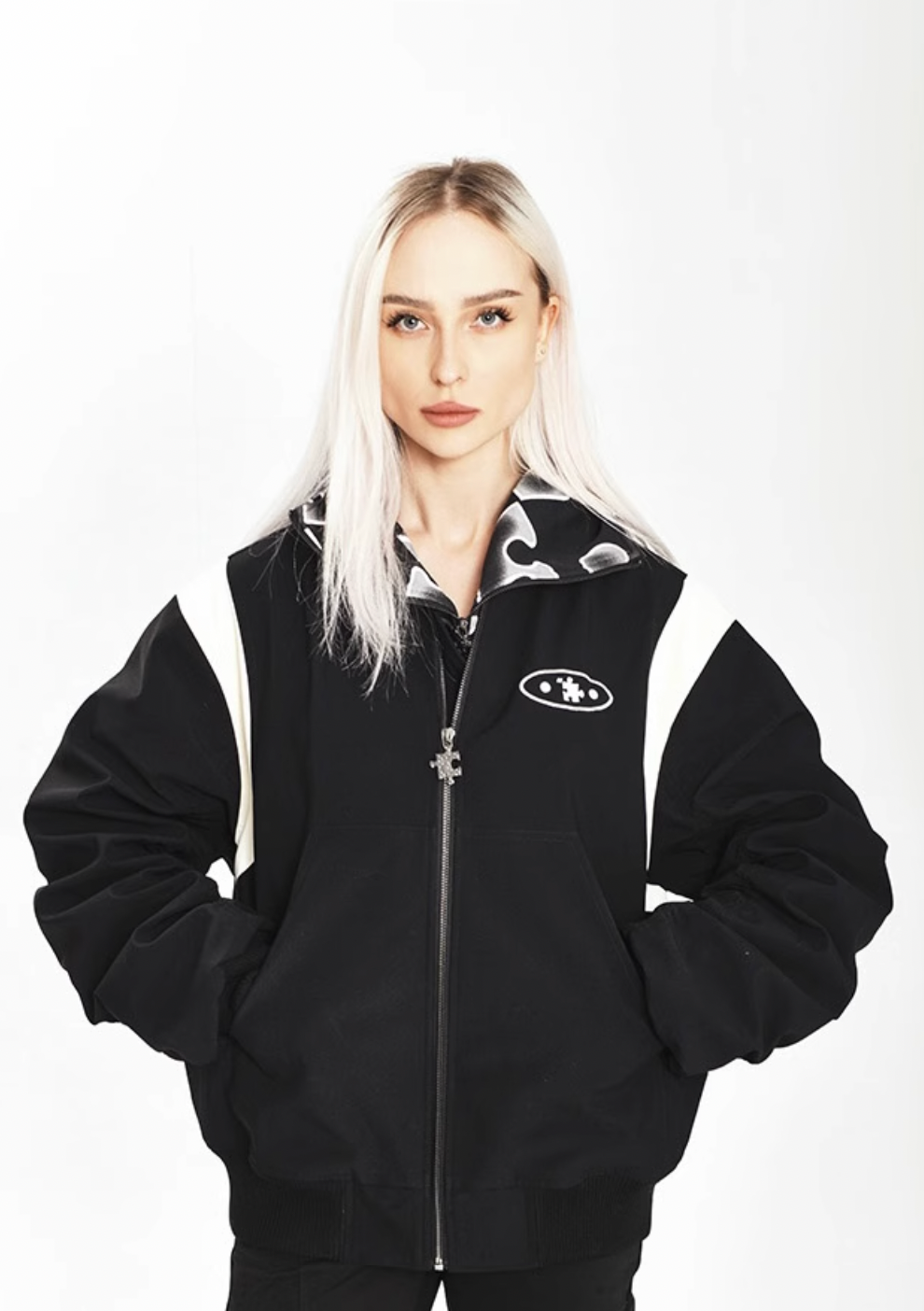 YADcrew 3D Embroidery Air Force Jacket