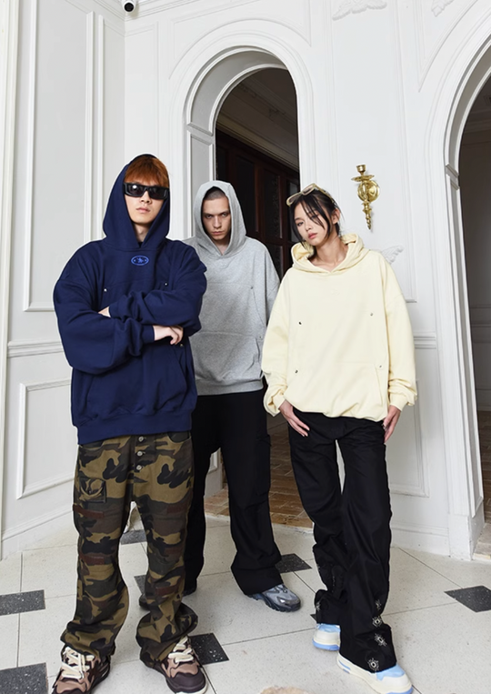 YADcrew Double Pocket Deformable Hoodie