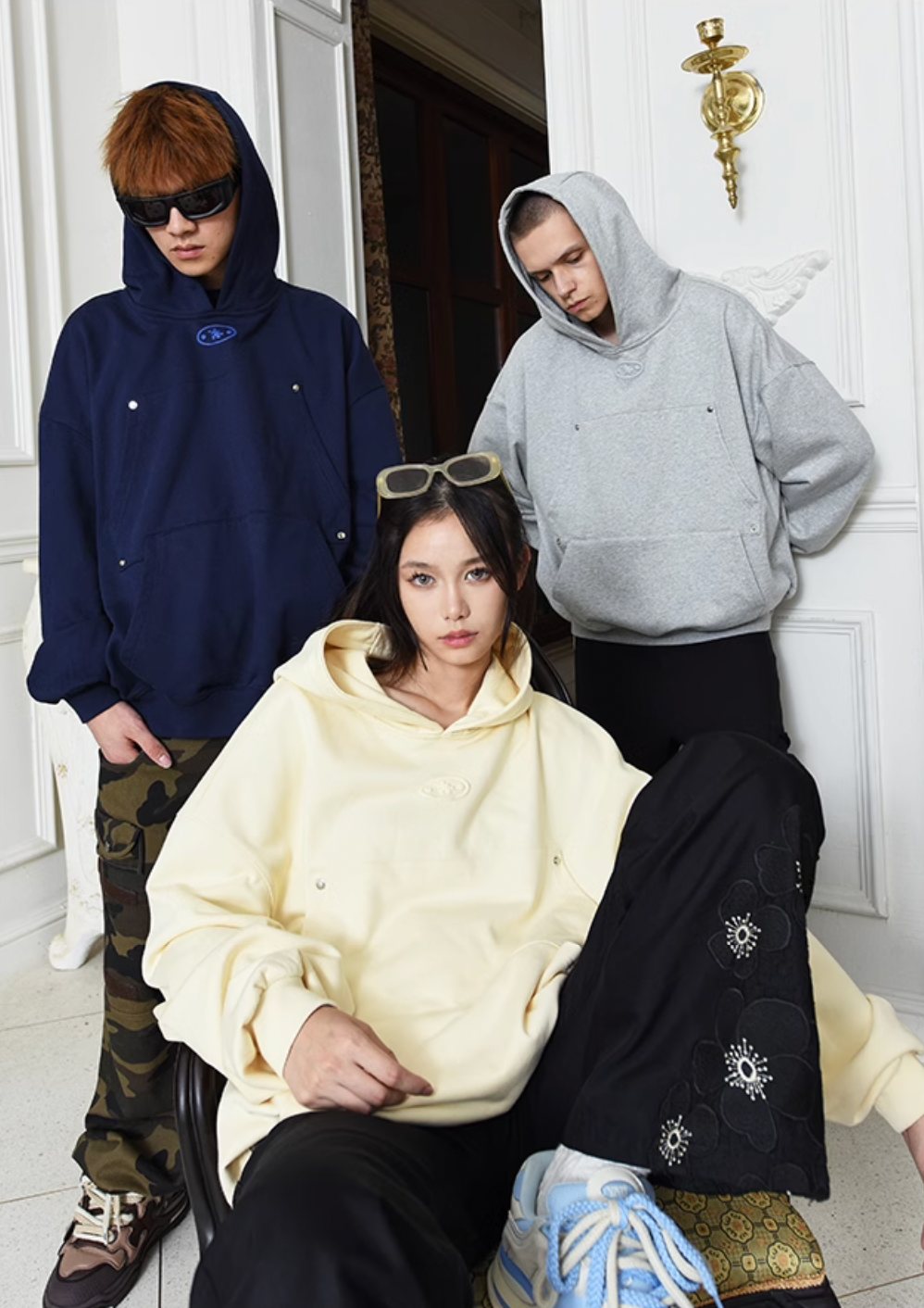 YADcrew Double Pocket Deformable Hoodie