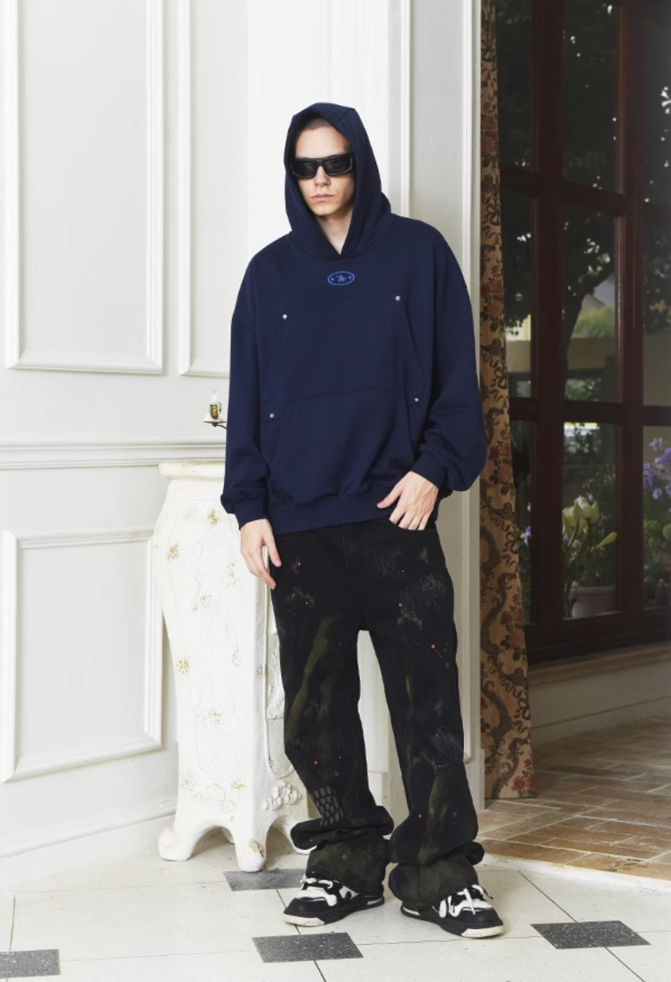 YADcrew Double Pocket Deformable Hoodie