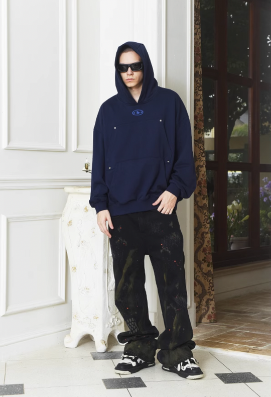 YADcrew Double Pocket Deformable Hoodie
