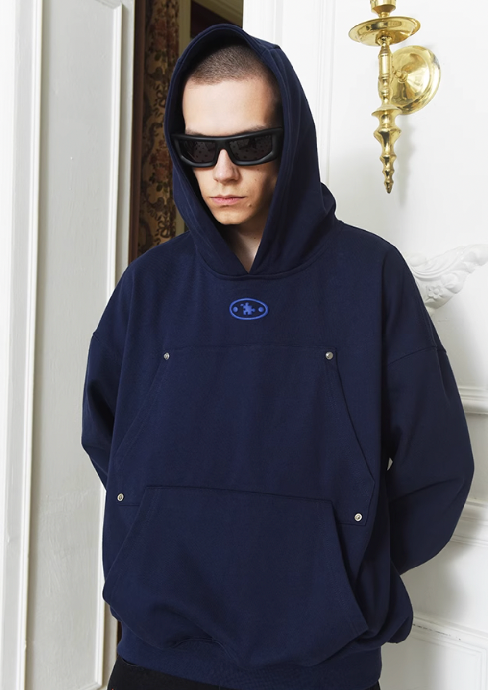 YADcrew Double Pocket Deformable Hoodie