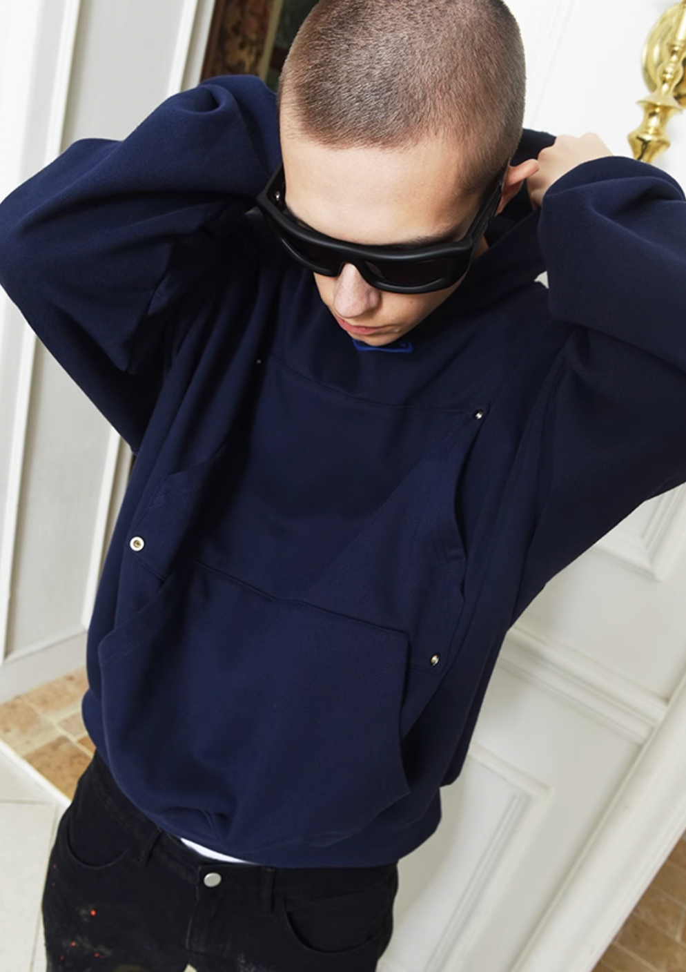 YADcrew Double Pocket Deformable Hoodie