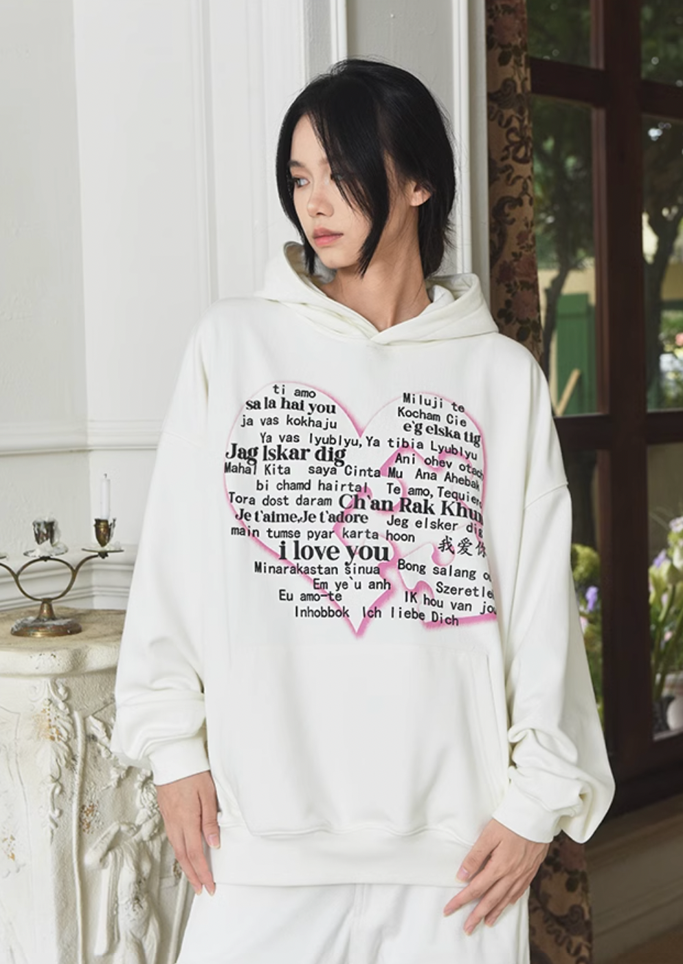 YADcrew Multi Language I Love You Hoodie