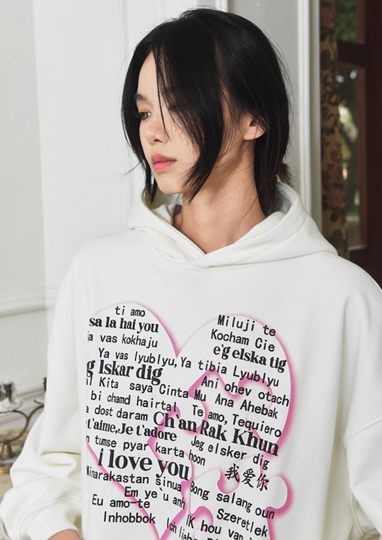 YADcrew Multi Language I Love You Hoodie