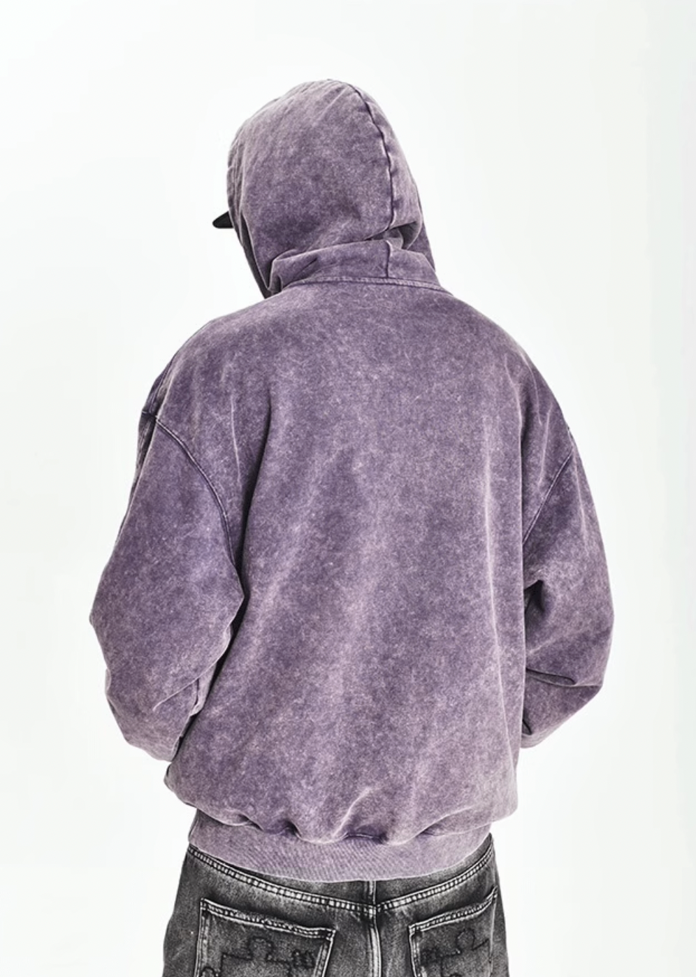 YADcrew Heavy Duty Washed Puzzle Hoodie