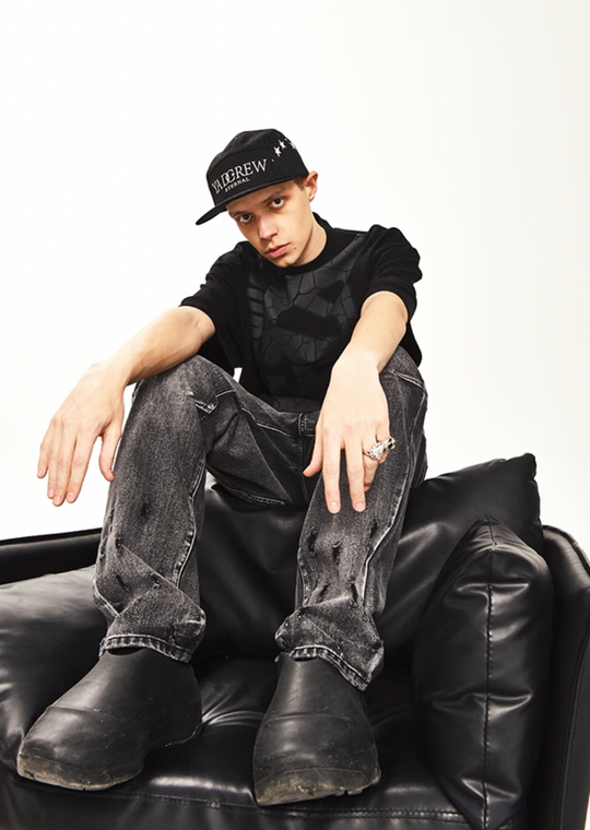 YADcrew Letters Cracked Tee