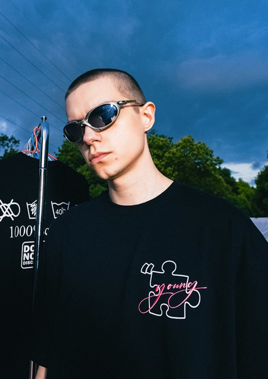 YADcrew Embroidery Applique Tee