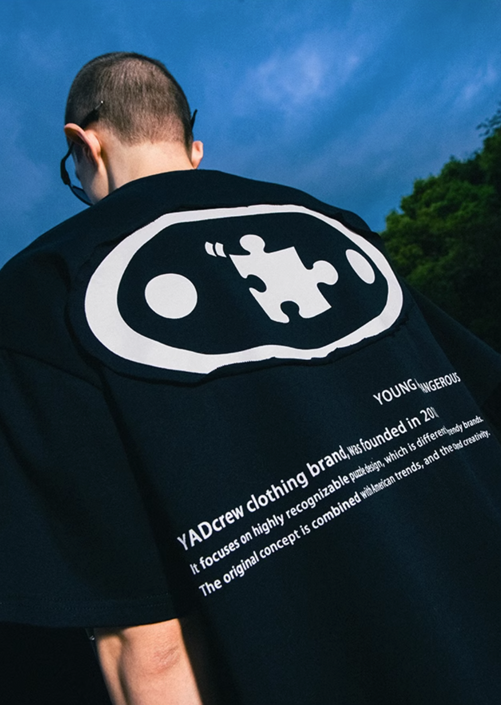 YADcrew Embroidery Applique Tee