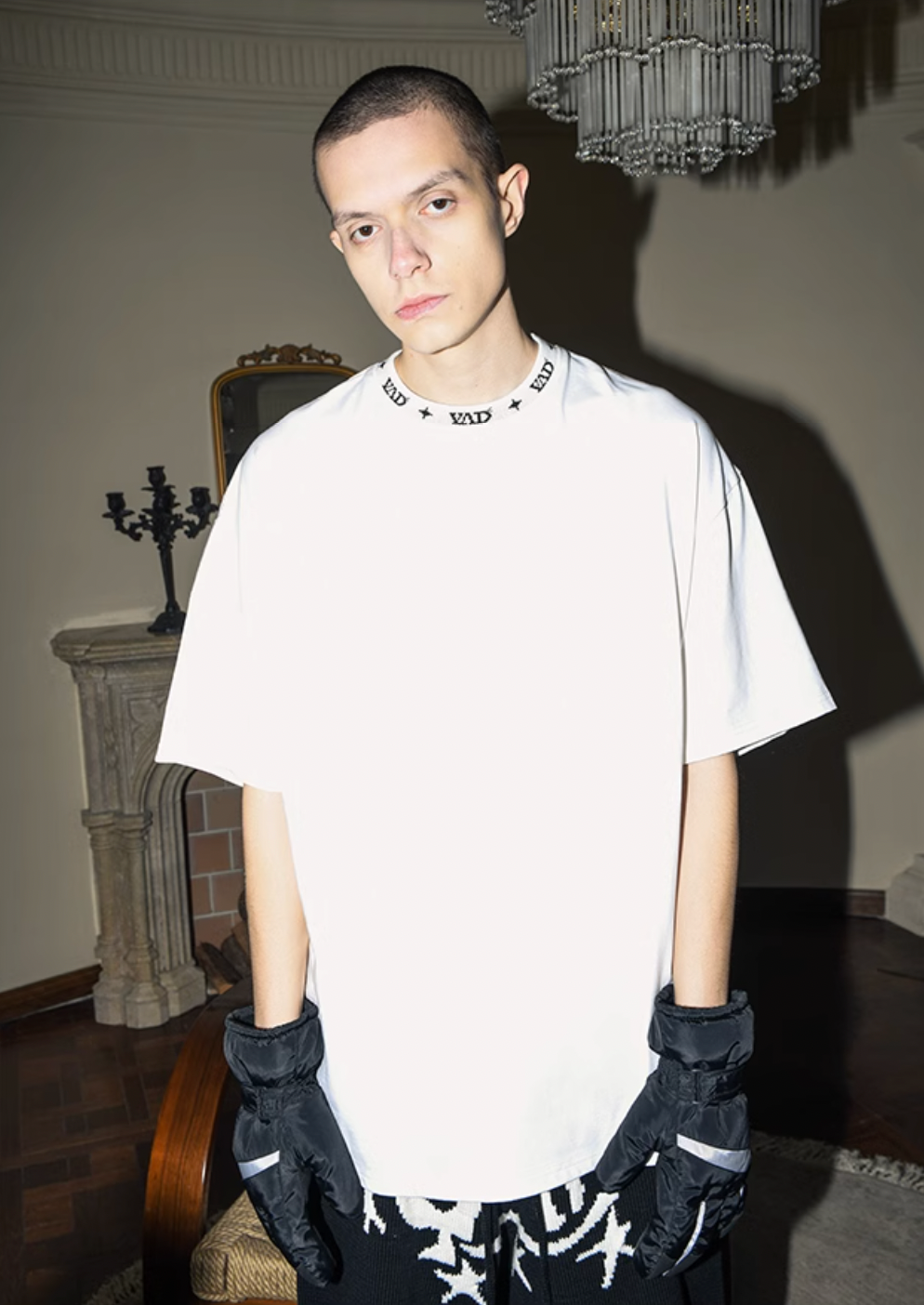 YADcrew Ribbed Jacquard Process Tee