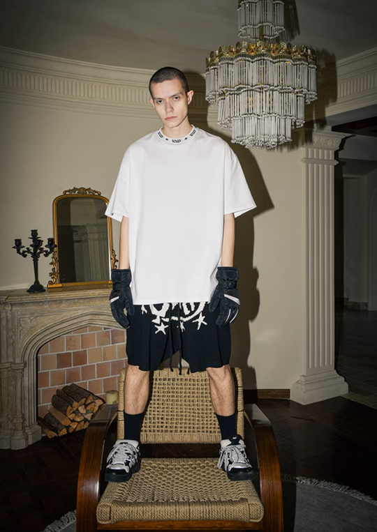 YADcrew Ribbed Jacquard Process Tee
