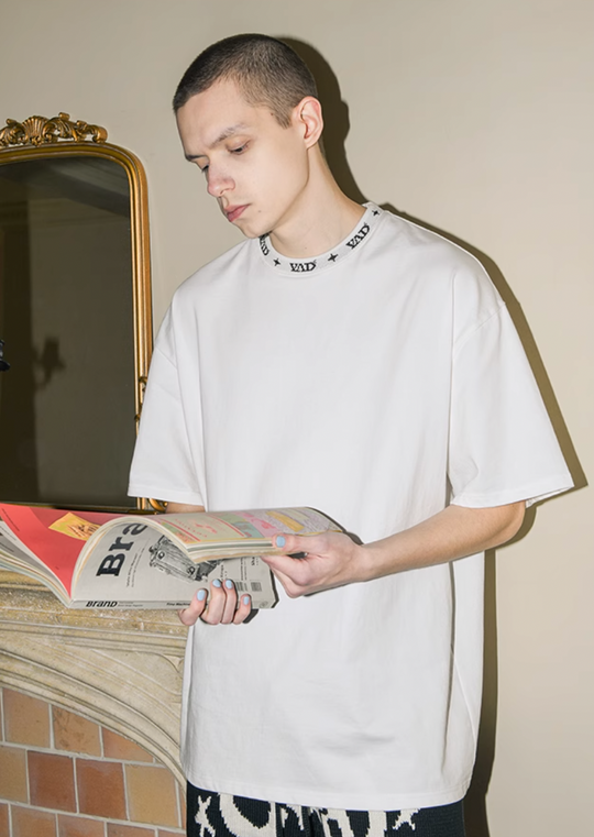 YADcrew Ribbed Jacquard Process Tee