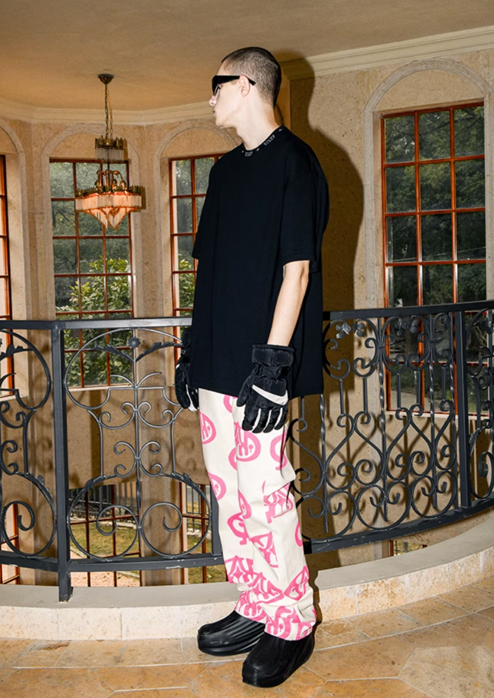 YADcrew Ribbed Jacquard Process Tee