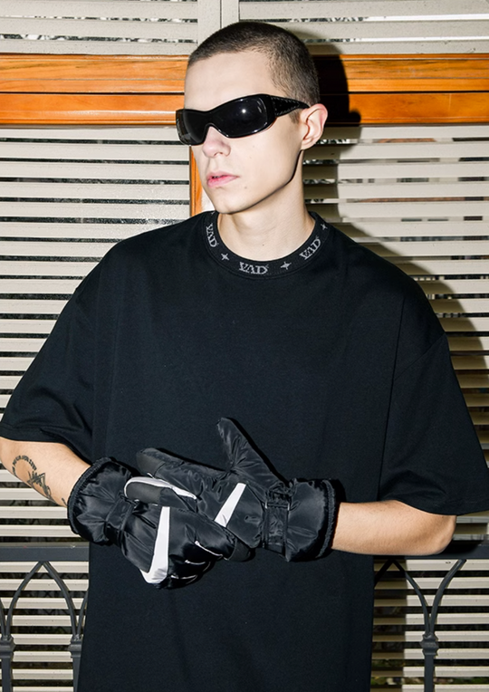 YADcrew Ribbed Jacquard Process Tee