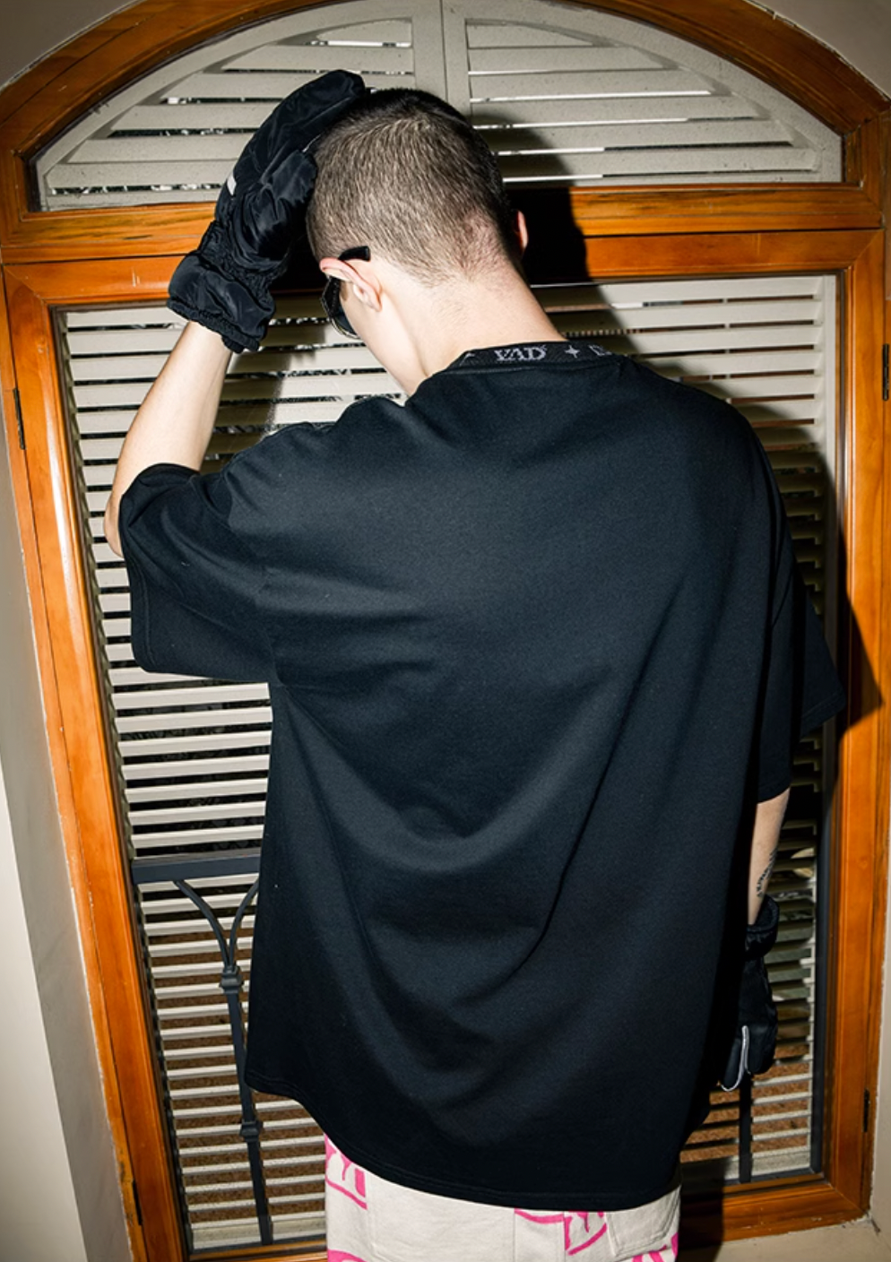 YADcrew Ribbed Jacquard Process Tee