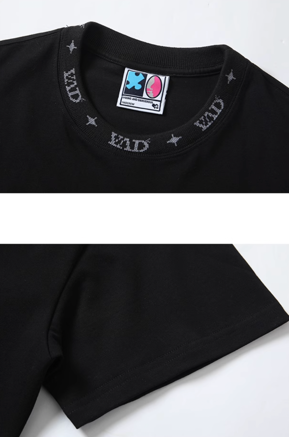 YADcrew Ribbed Jacquard Process Tee