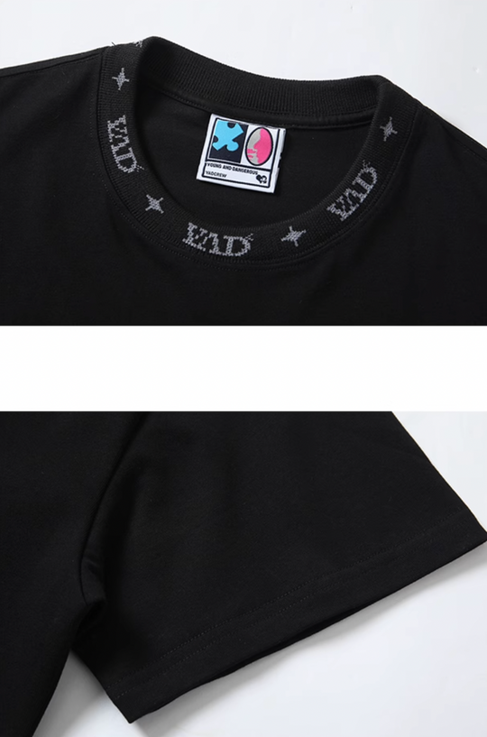 YADcrew Ribbed Jacquard Process Tee