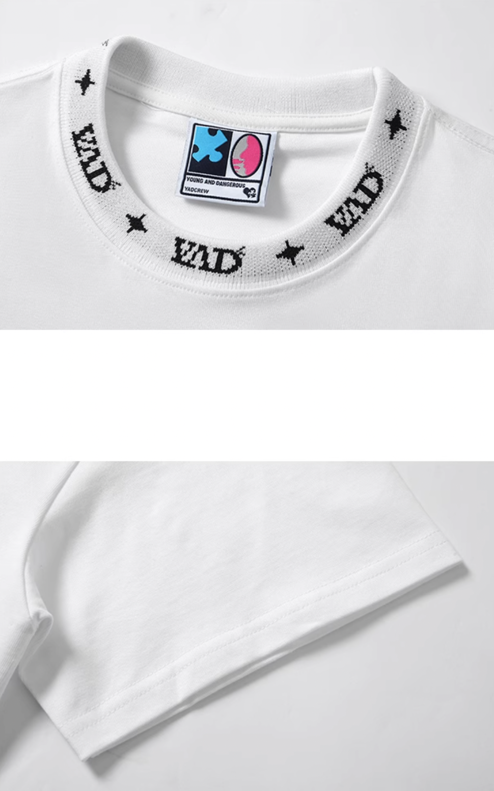 YADcrew Ribbed Jacquard Process Tee