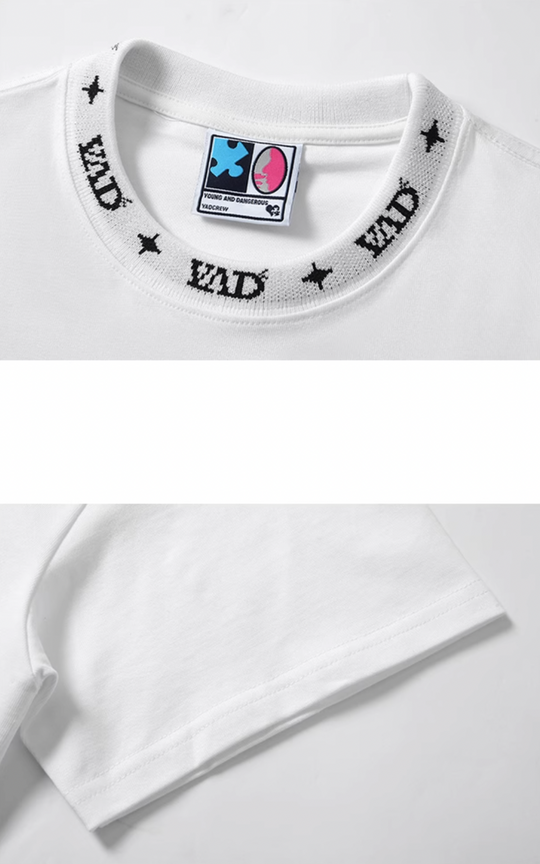 YADcrew Ribbed Jacquard Process Tee