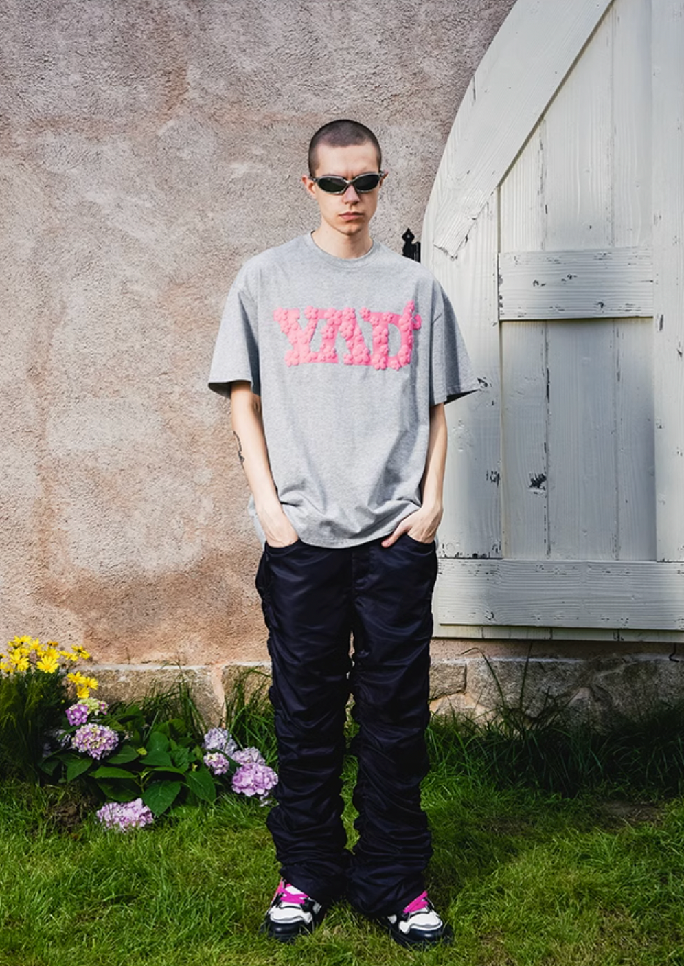YADcrew 'Peach Blossom Luck' foam Tee