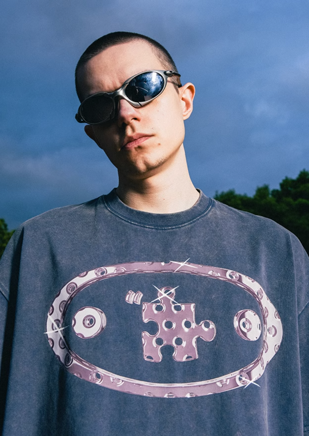 YADcrew 'Zhenjin' Quote Puzzle Tee