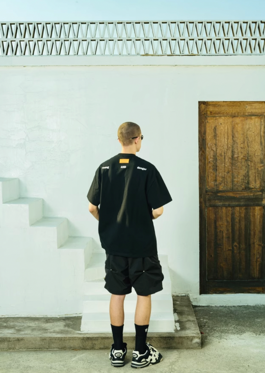 YADcrew Citation Embossed Puzzle Print Tee