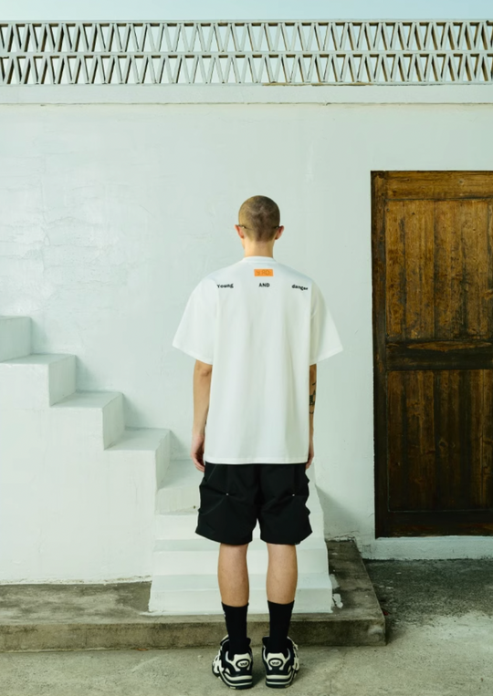 YADcrew Citation Embossed Puzzle Print Tee