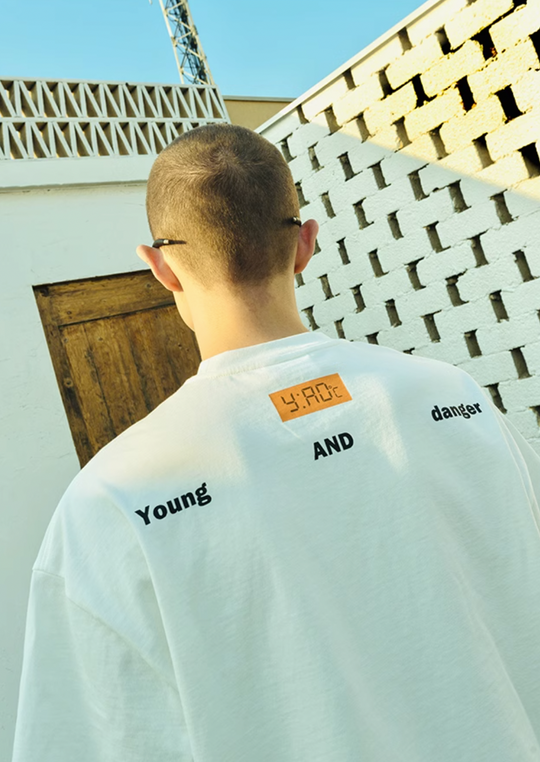 YADcrew Citation Embossed Puzzle Print Tee