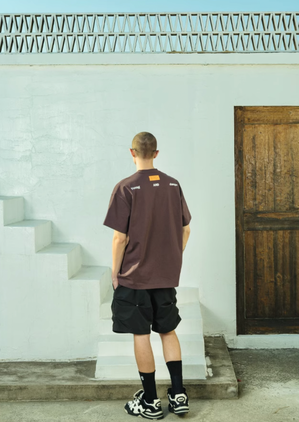 YADcrew Citation Embossed Puzzle Print Tee