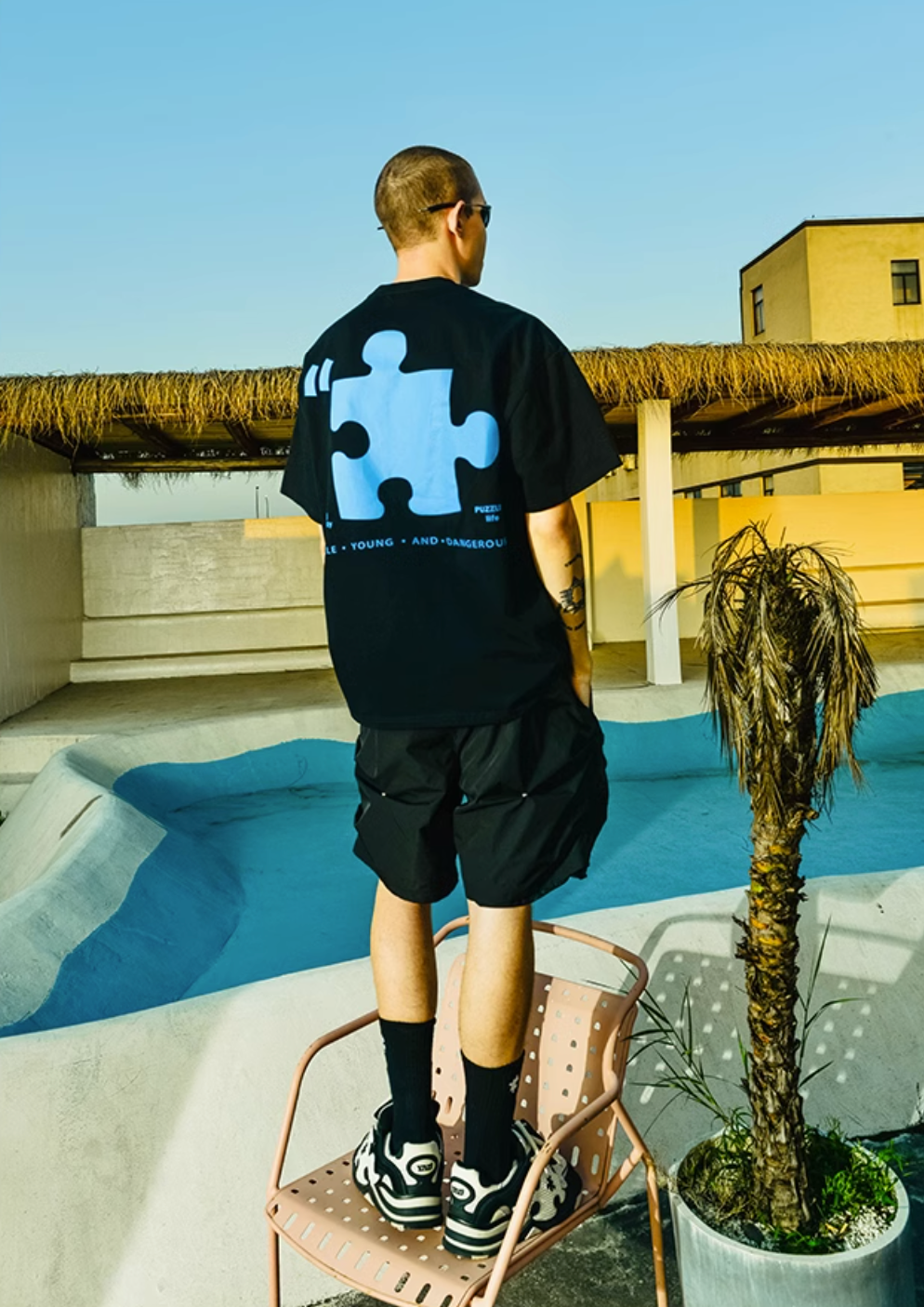 YADcrew Colorful Quotes Tpu Puzzle Large Print Tee