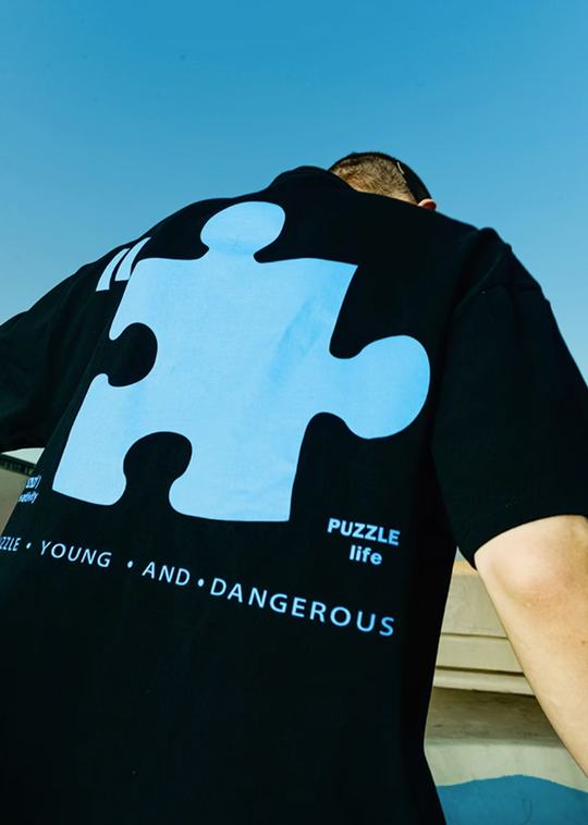 YADcrew Colorful Quotes Tpu Puzzle Large Print Tee