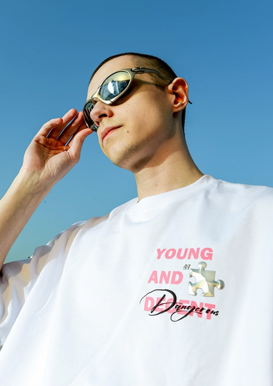 YADcrew Colorful Quotes Tpu Puzzle Large Print Tee