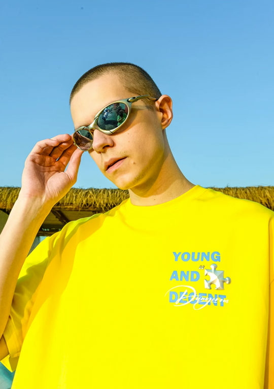 YADcrew Colorful Quotes Tpu Puzzle Large Print Tee