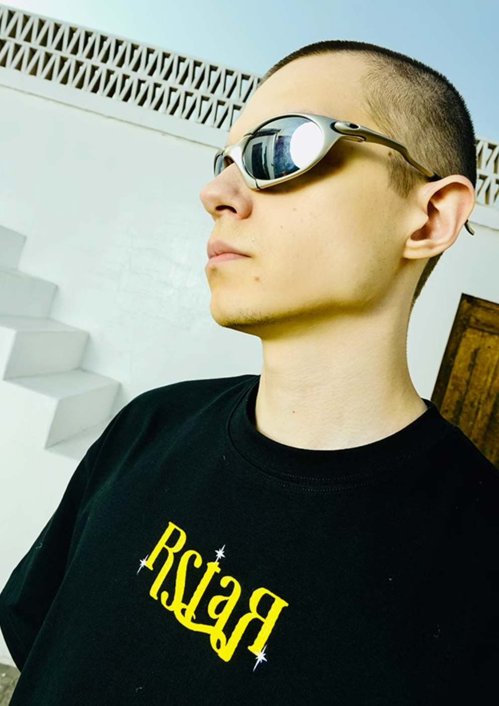 YADcrew R-STAR Full Star Printed Tee