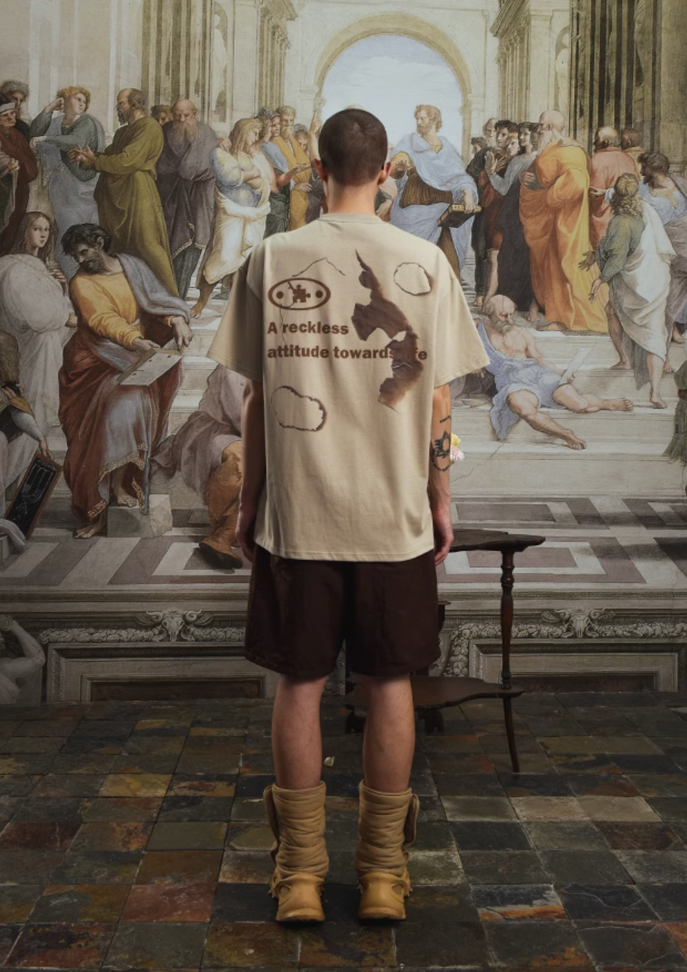 YADcrew Flame Reborn Jigsaw Skull Tee