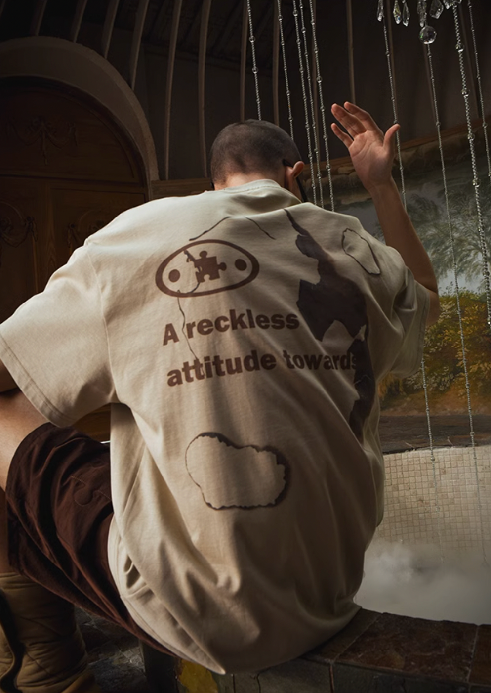 YADcrew Flame Reborn Jigsaw Skull Tee