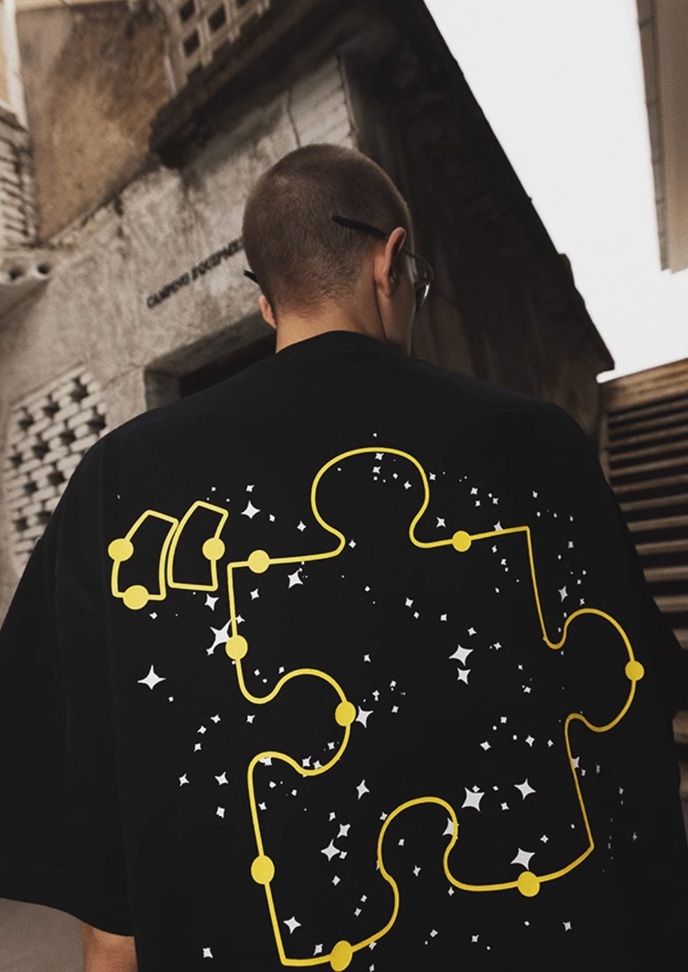 YADcrew Jigsaw Black Hole Tee