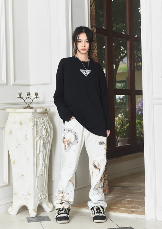 YADcrew Baroque Puzzle Long Sleeved Tee
