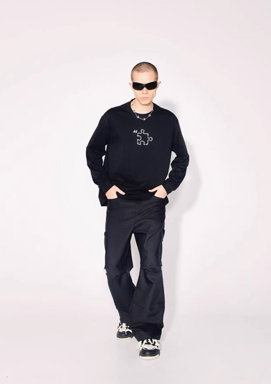 YADcrew Jigsaw Long Sleeved Tee
