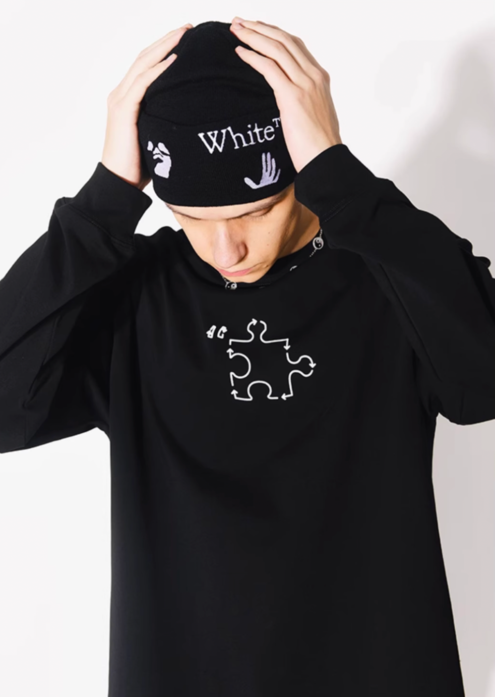 YADcrew Jigsaw Long Sleeved Tee