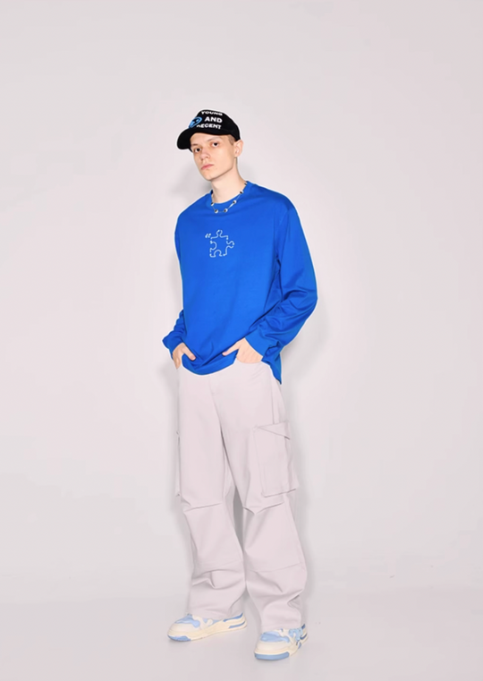 YADcrew Jigsaw Long Sleeved Tee